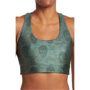Terez Army Green Skull Sports Bra